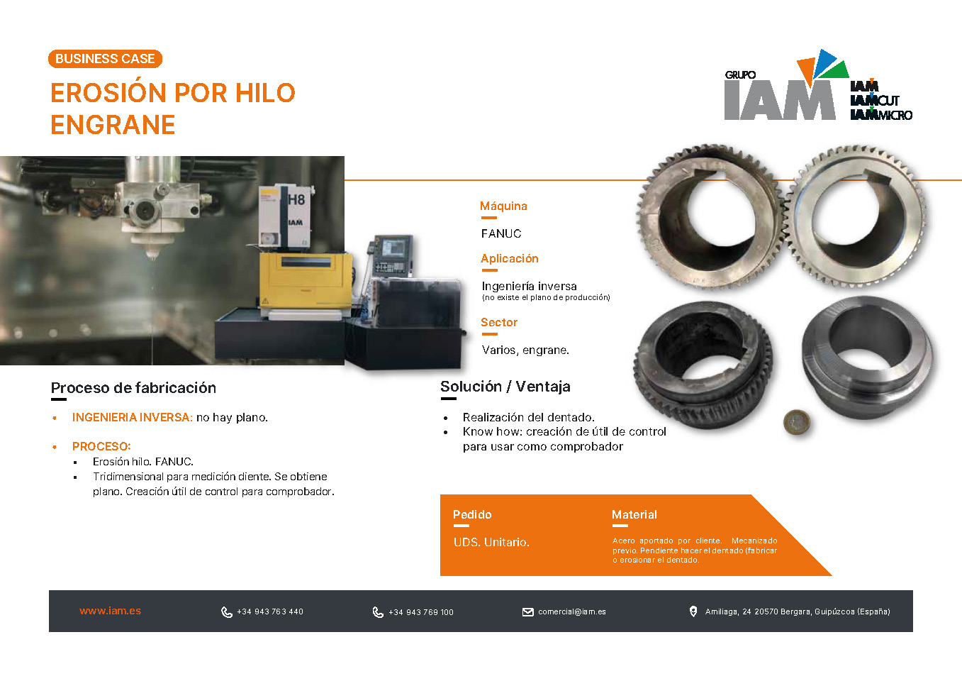 Wire EDM in Gear Manufacturing and Reverse Engineering at Grupo IAM